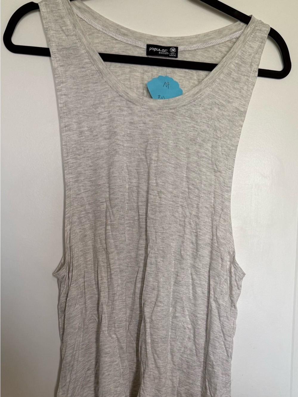 Popular Basics Light Gray Tank Top